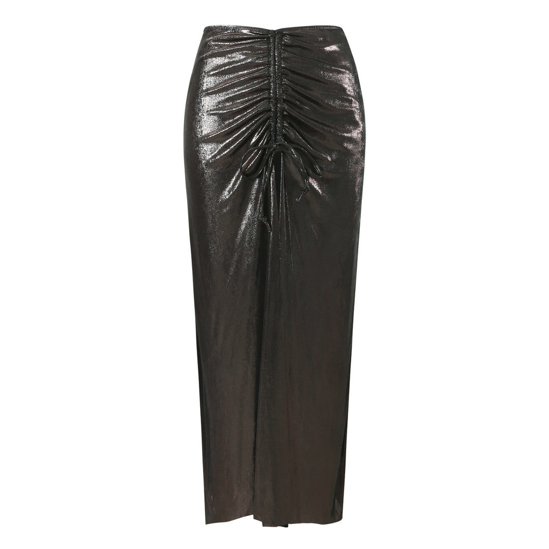 Dame Én-pieces Badedragt med stilfulde Draperinger og Perle detaljer Skovae