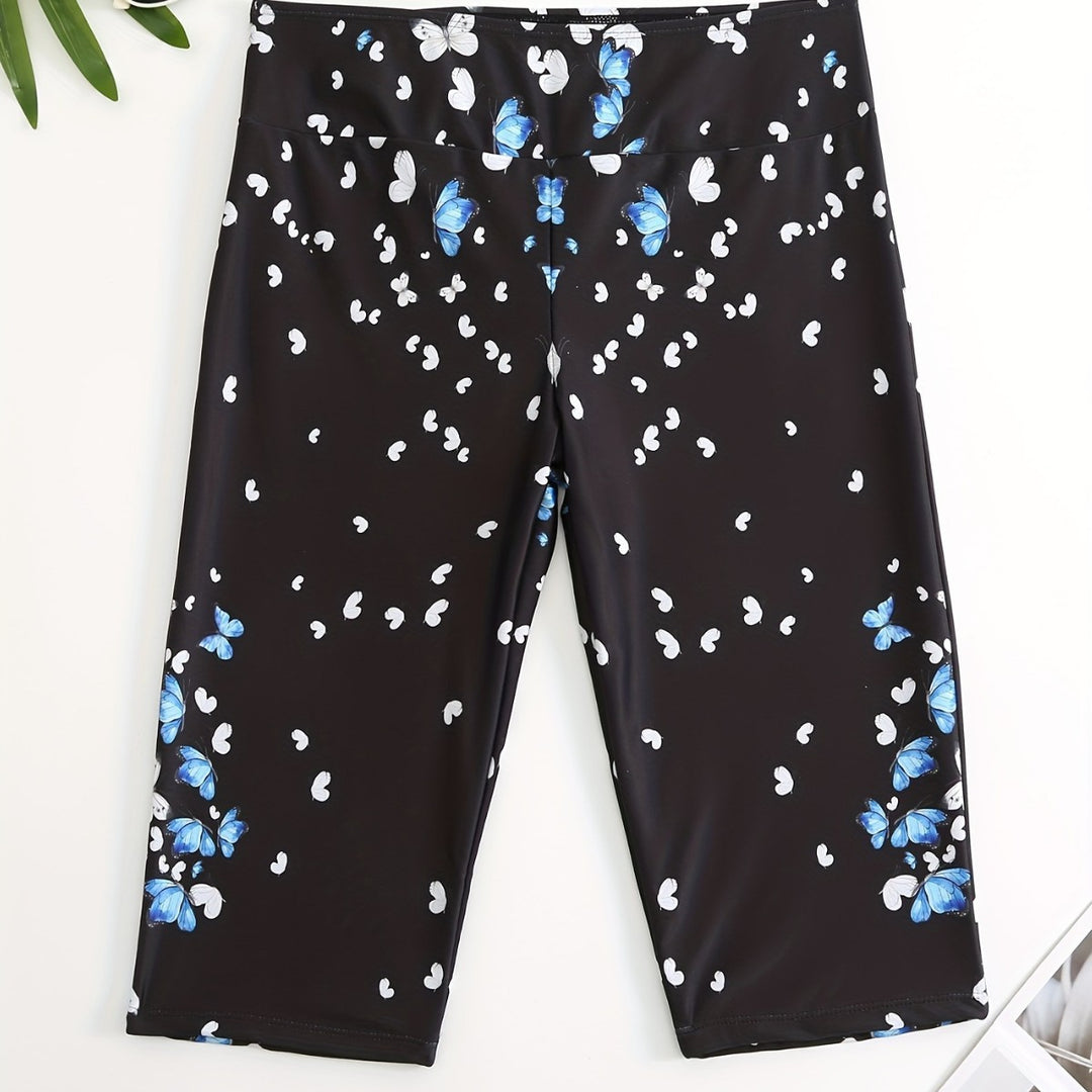 Dame sporty badeshorts med blomsterdesign Skovae