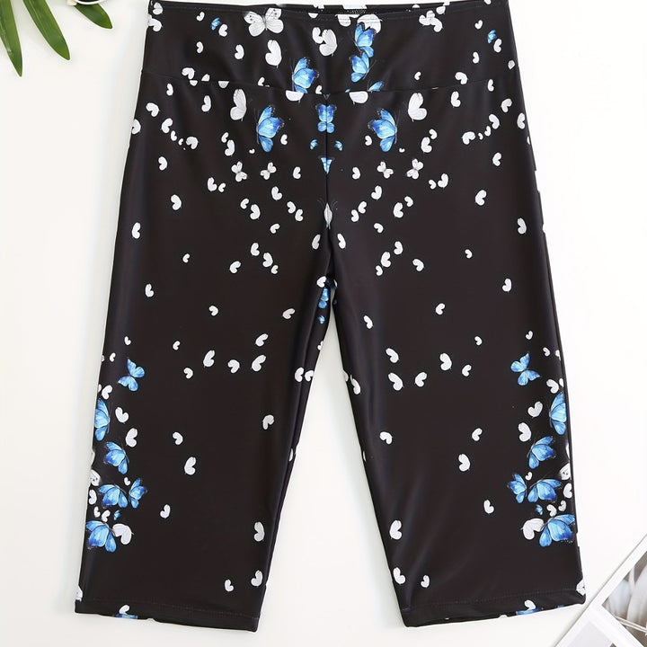 Dame sporty badeshorts med blomsterdesign Skovae