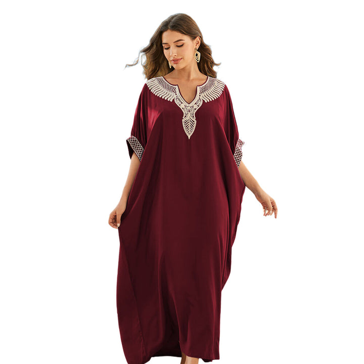 Damer elegant kaftan med kunstnerisk broderedesign Stilla