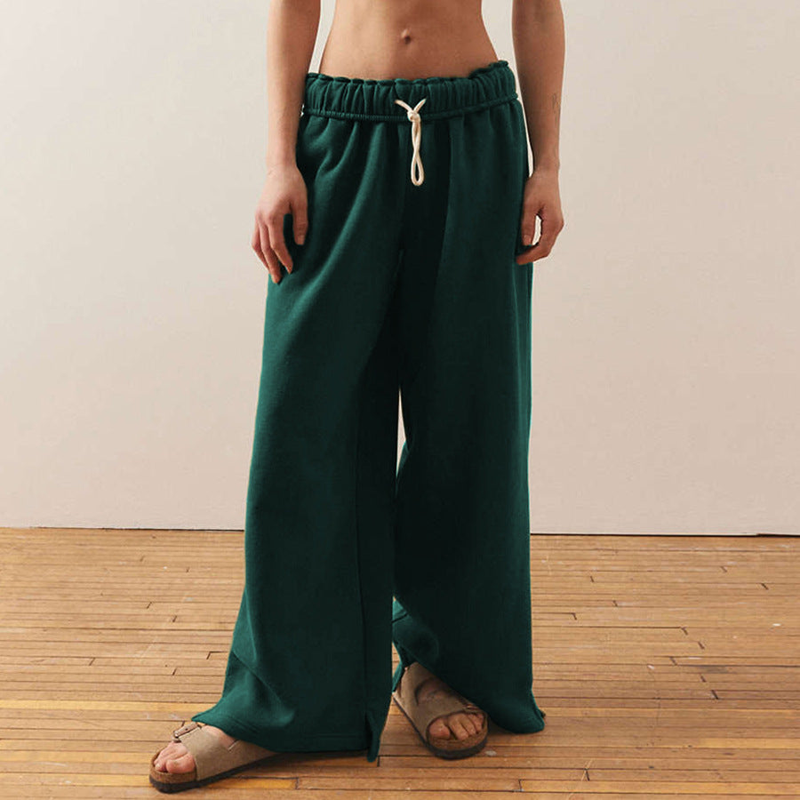 Dame Behagelige Sweatpants med vidde ben og elastisk talje Stilla