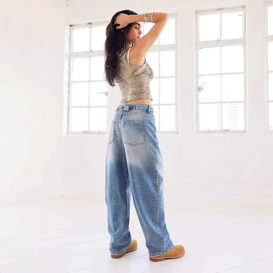 Dame brede jeans i vintage stil Stilla