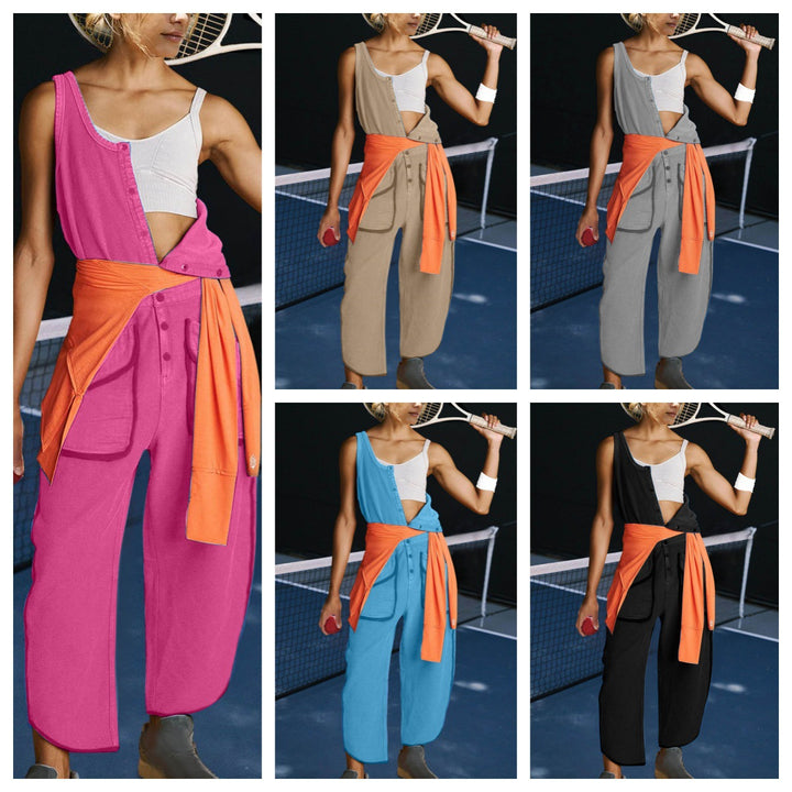 Dame sportlig jumpsuit med innovativt snit og praktiske lommer Stiila