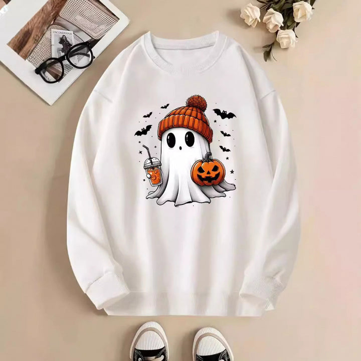 Dame sweatshirt med Halloween motiv Skovae