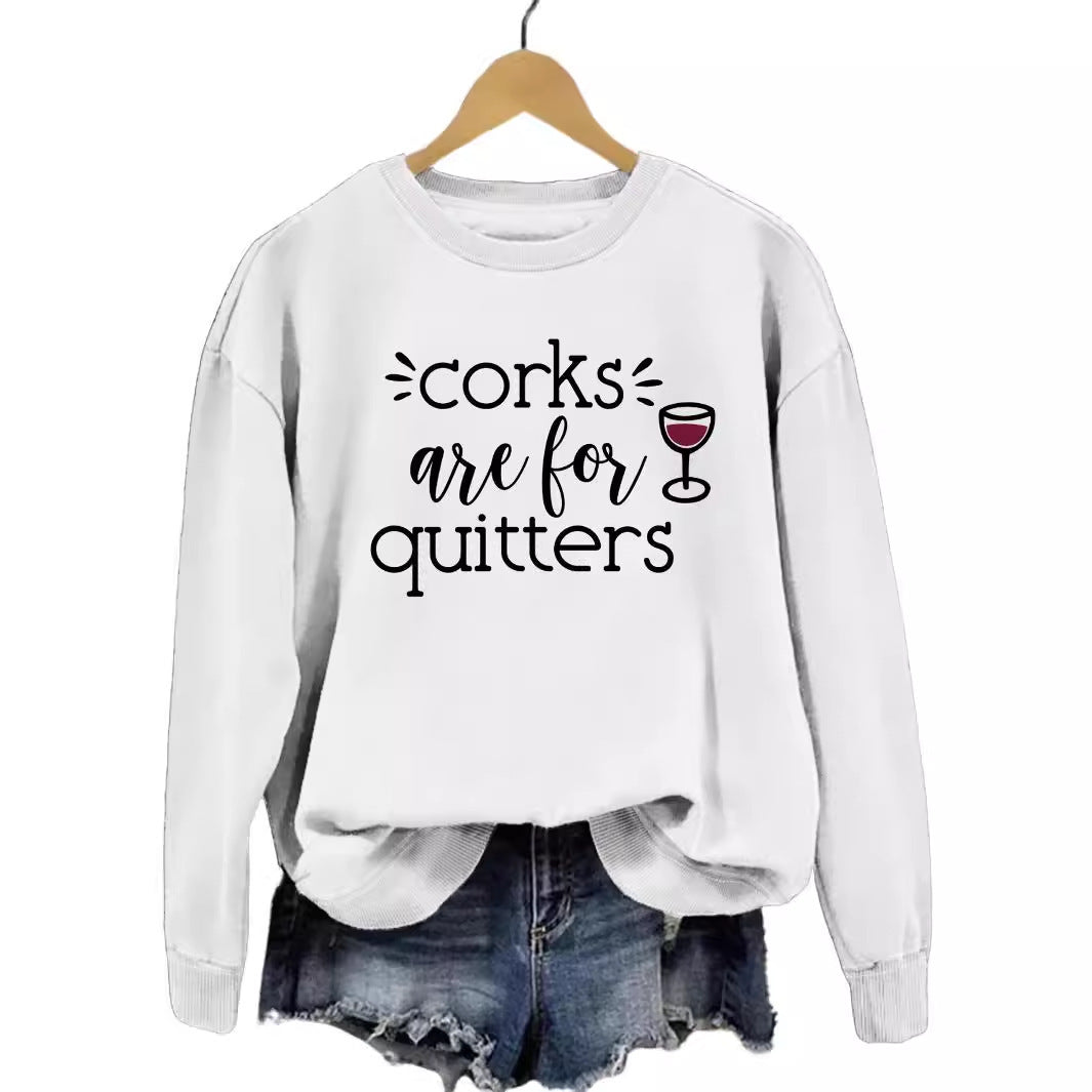 Kvinders sweatshirt med kreativt slogan og afslappet snit Stilla
