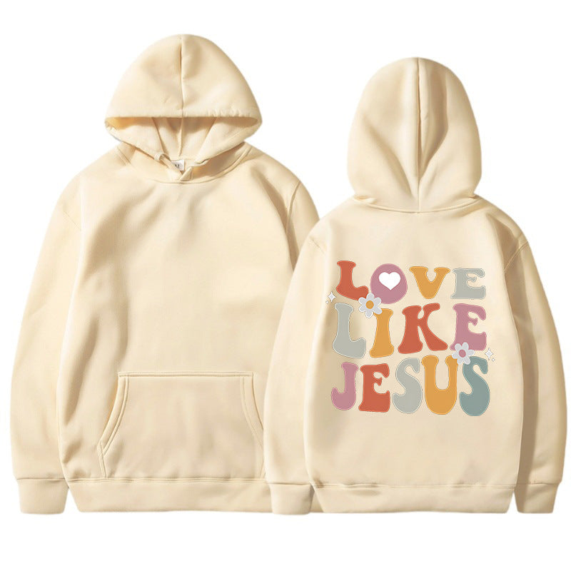Kvindernes hyggelige hoodie med inspirerende print Skovae