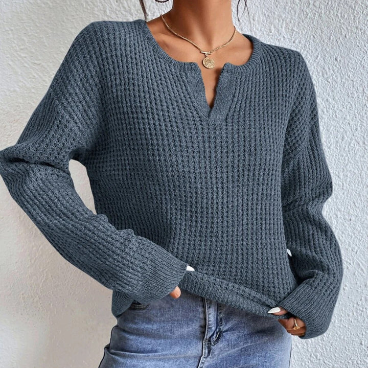 Femme Struktureret Langærmet Pullover-Sweater Stilla