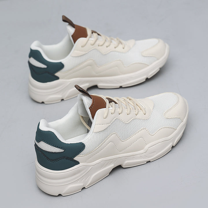 Unisex nan Plateau-sneaker med åndbart mesh-obermateriale, polstret hælkappe og profileret gummisål Skovae