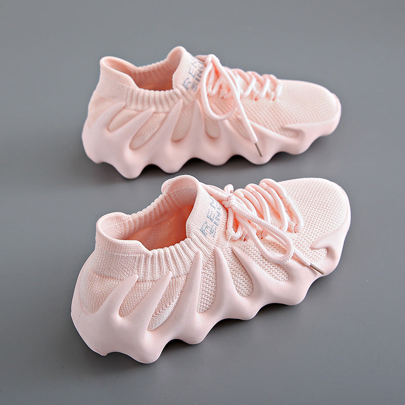 Dame Sporty trendy Sneakers med innovativt bølgedesign og åndbar strikkonstruktion Stilla