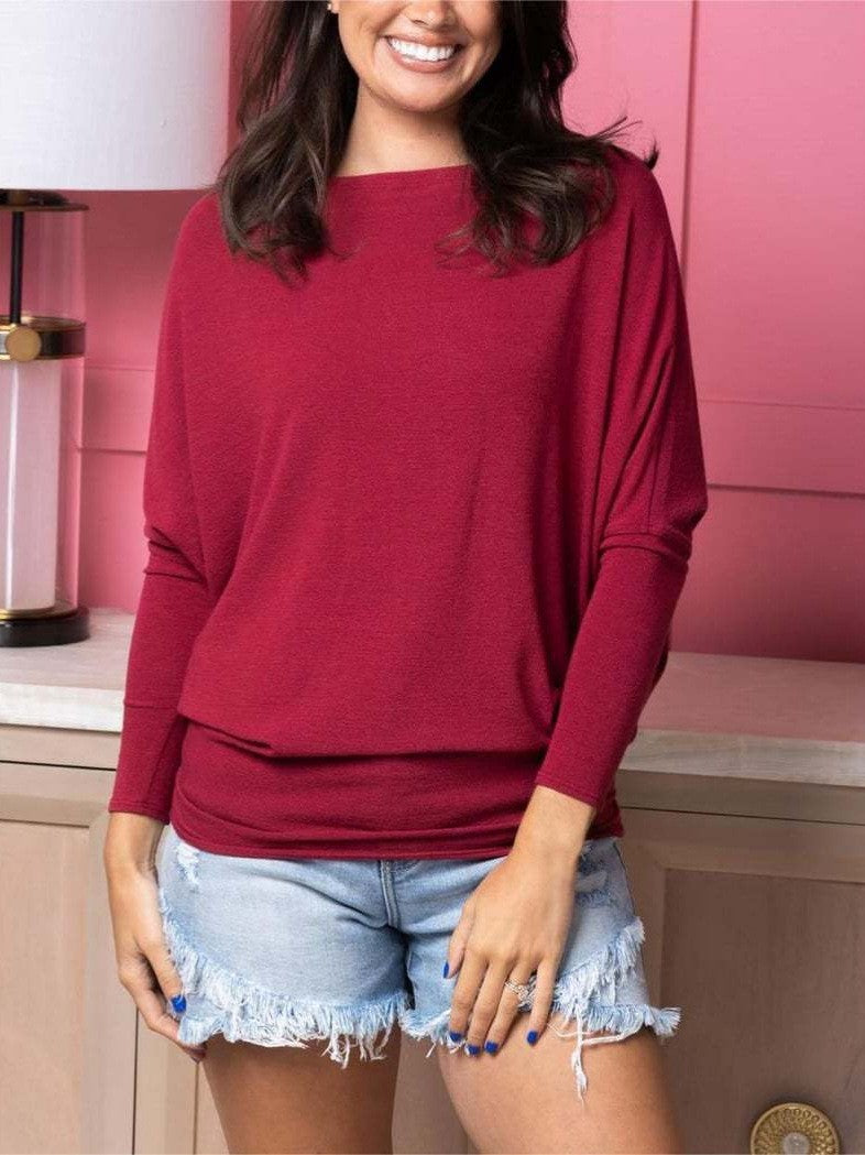 Dame Relaxed Fit Pullover Top Stilla