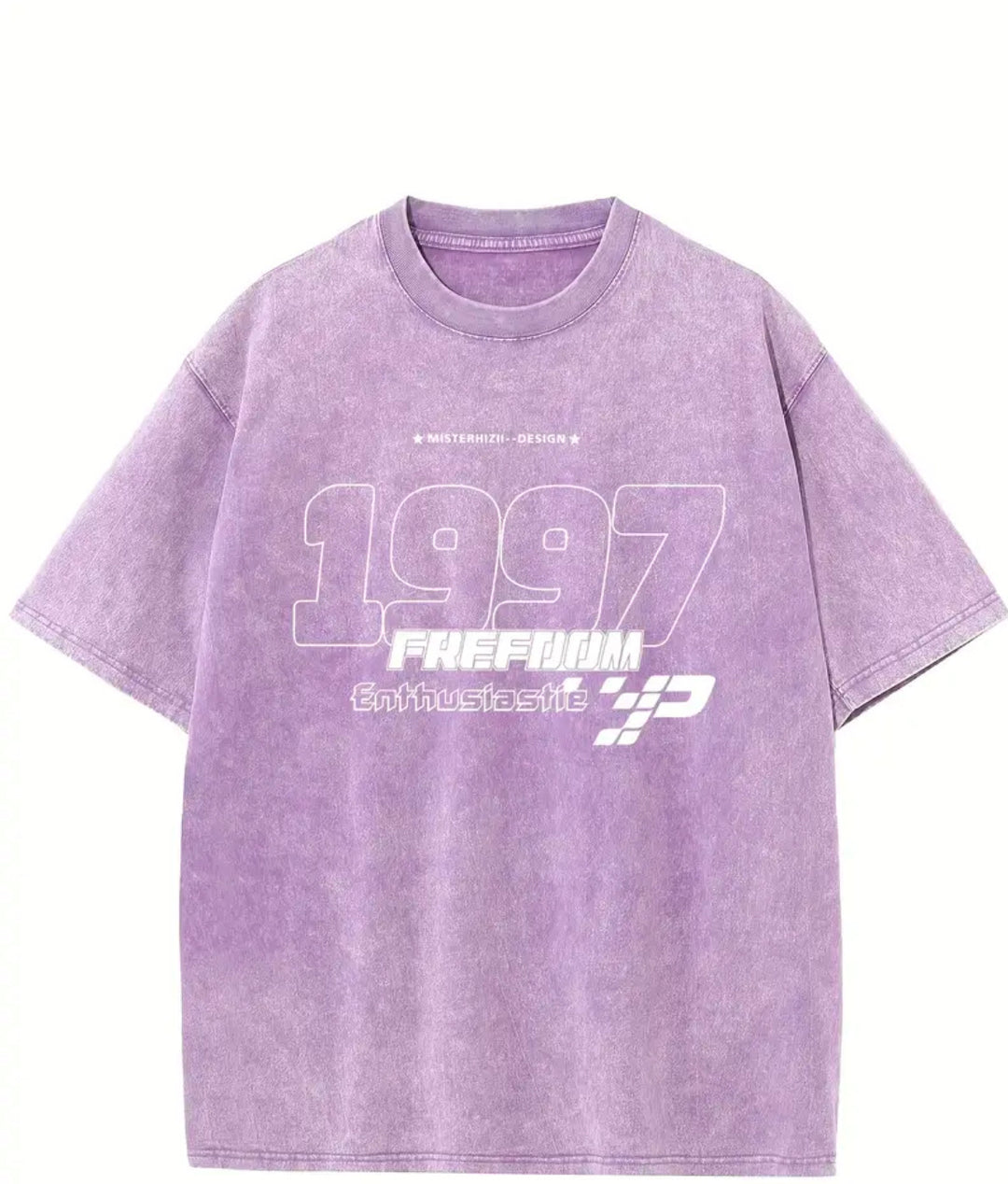 Dame T-shirt med afslappet oversized-snit og moderne grafisk design Stilla