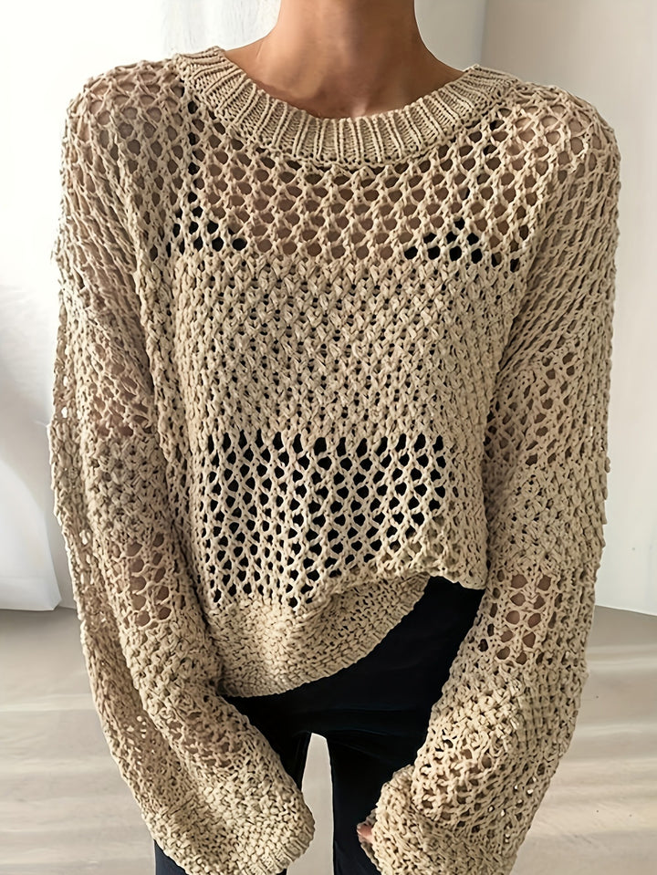 Femme Oversized Åben Strikpullover Stilla