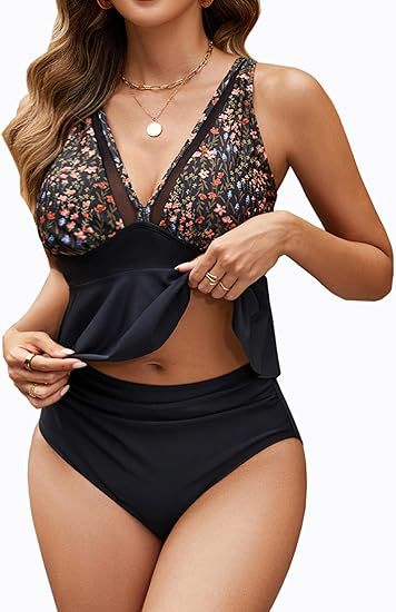 Dame Flydende Peplum-Badeanstik Skovae