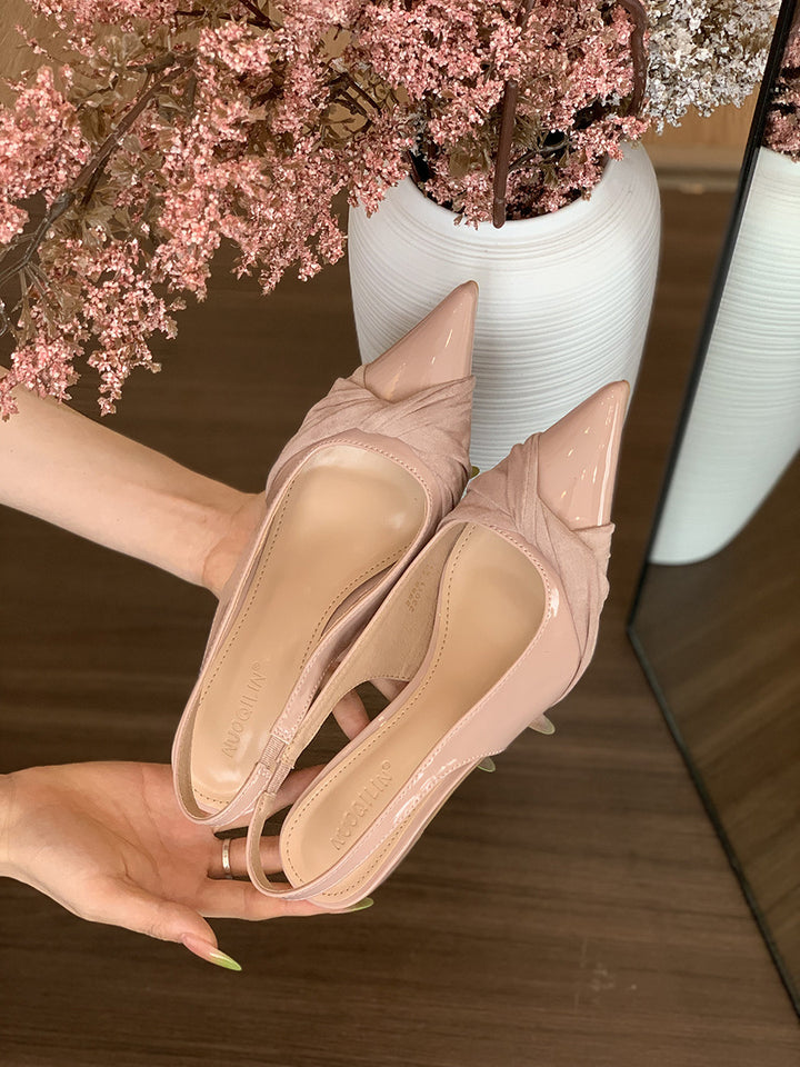 Dame spidseslippers med elegant knude-detalje Stilla