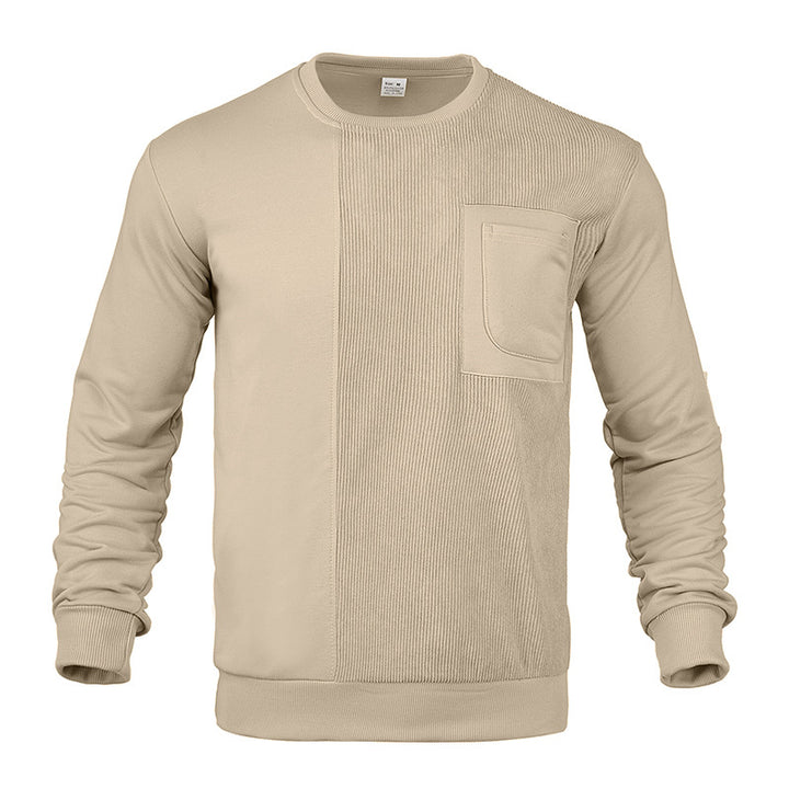 Herrer mode sweatshirt med struktureret design og praktisk brystlomme Stilla