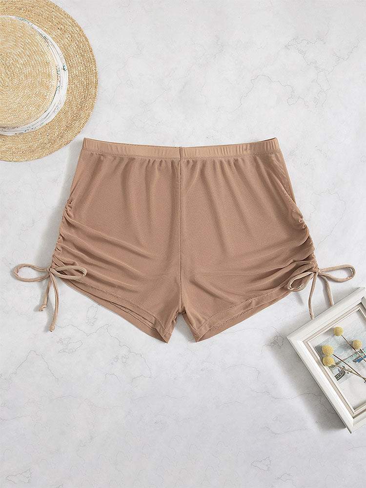 Dame Behagelige Badshorts med Rynkedetaljer Skovae