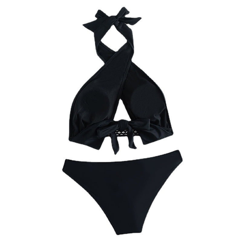 Dame triangel-bikini med innovativt indpakningsdesign Skovae