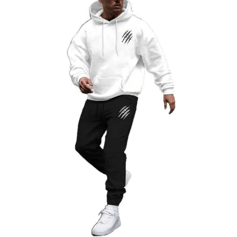 Herre hoodie tracksuit med kreative grafik og komfortabel pasform Skovae
