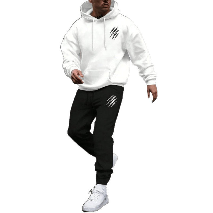 Herre hoodie tracksuit med kreative grafik og komfortabel pasform Skovae