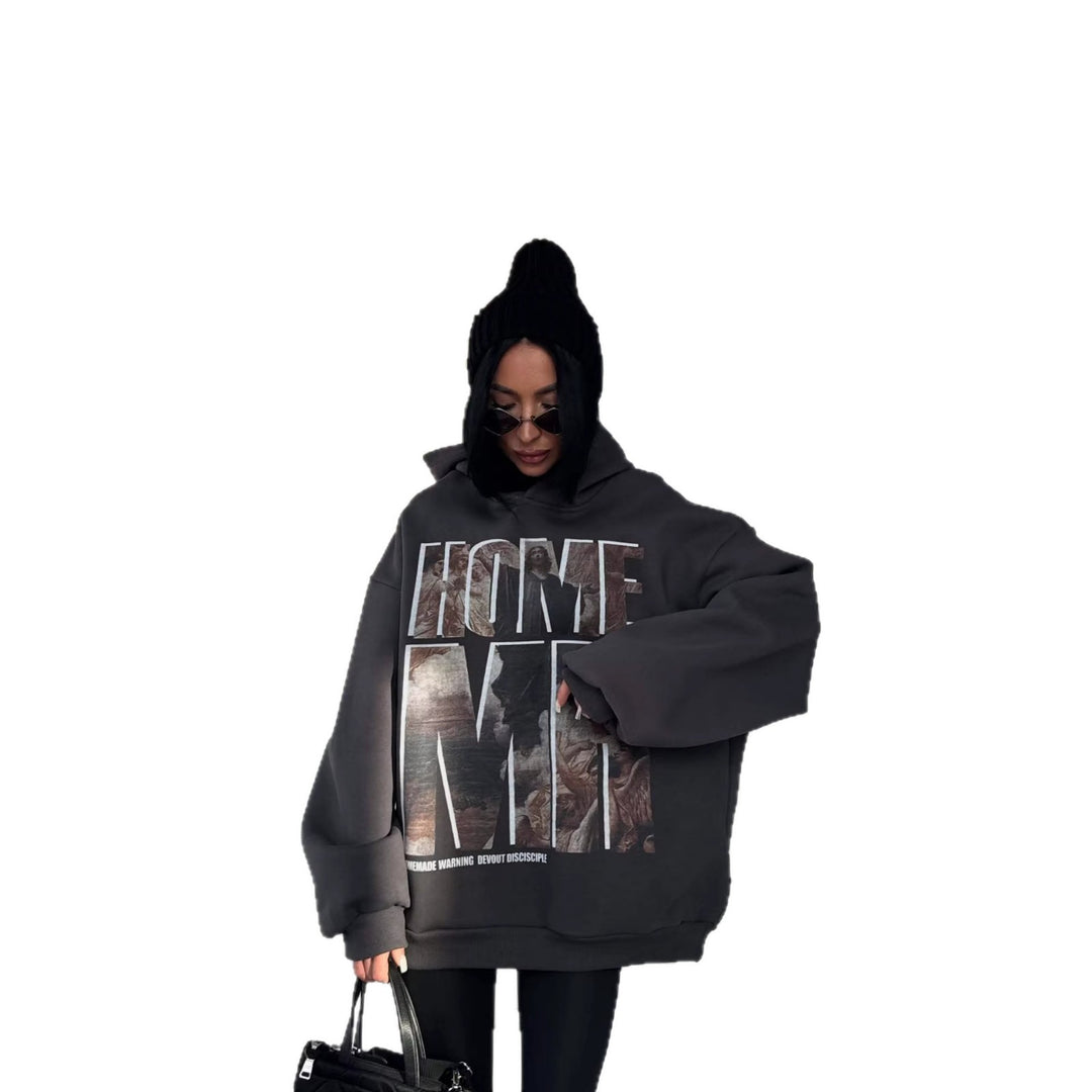 Kvinders oversized hoodie med fremtrædende grafisk print Stilla