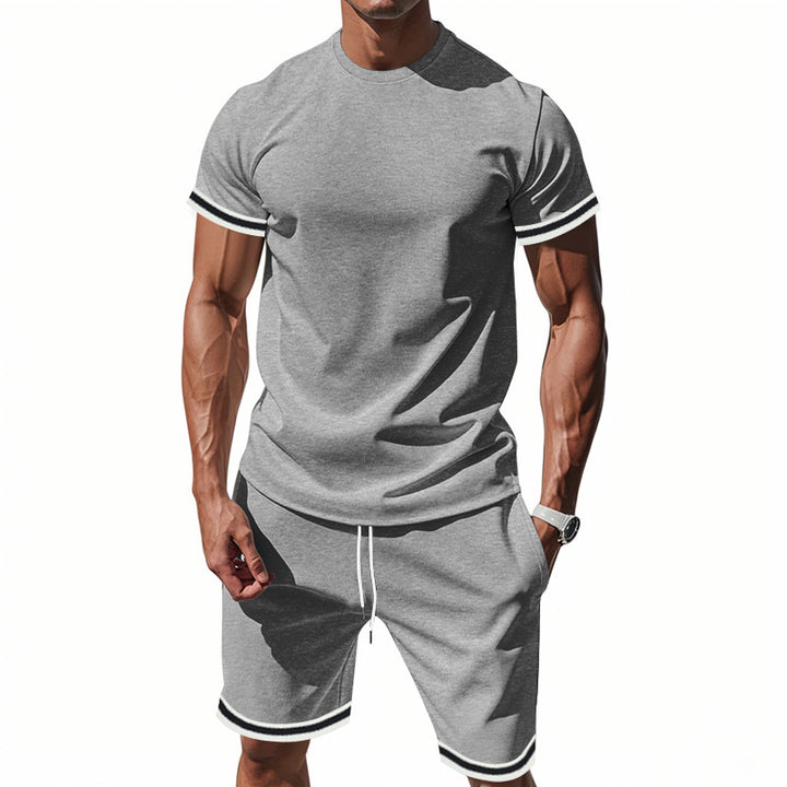 Herre sporty kortærmet outfit med kontrastdetaljer Stilla