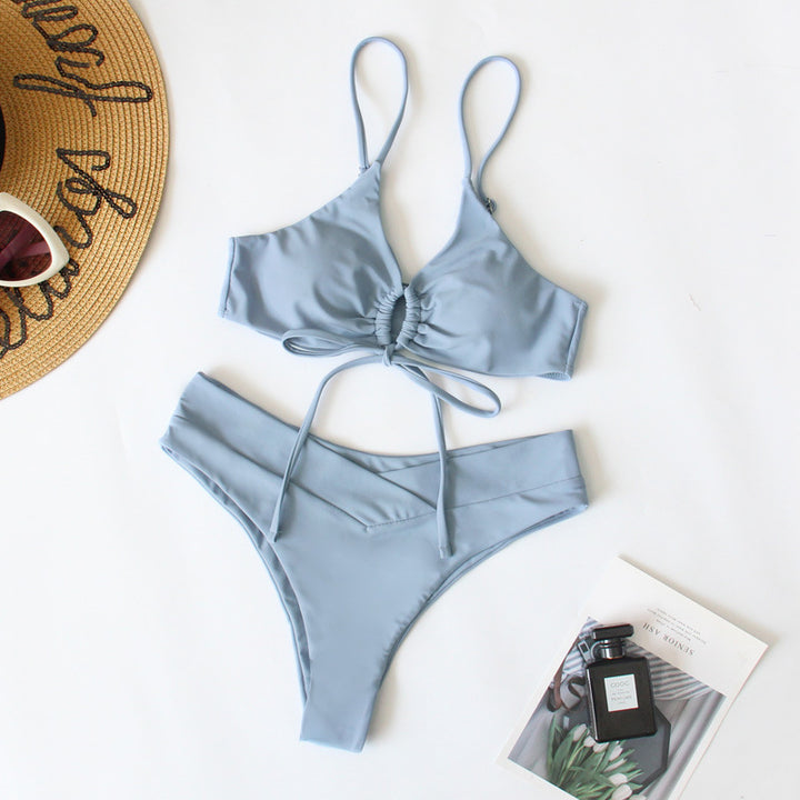 Dame Bikini-sæt med innovativt indviklet design og justerbare stropper Stilla