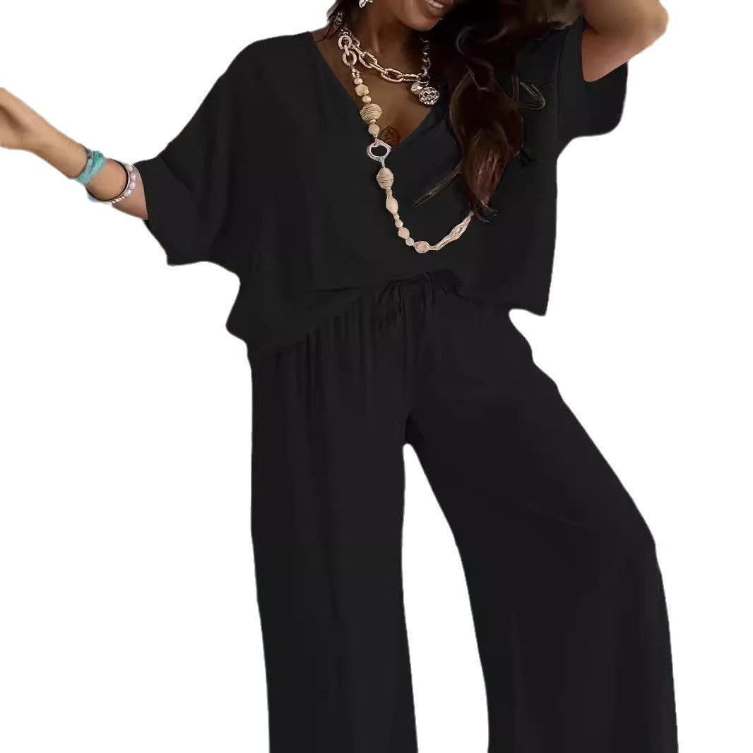 Dame Relaxed Fit To-Delt Loungewear Sæt Stilla