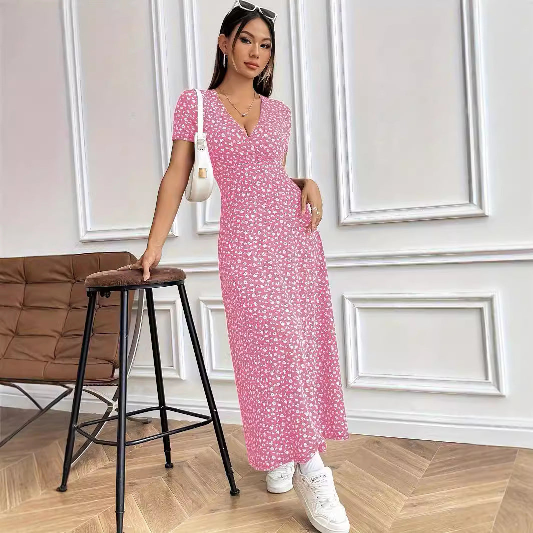 Dame Maxikjole med blomstret print Stilla