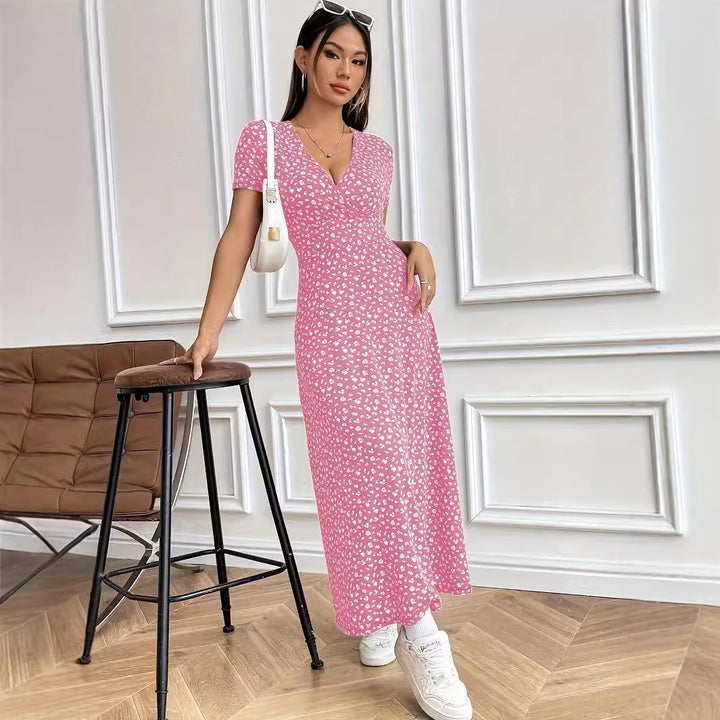 Dame Maxikjole med blomstret print Stilla