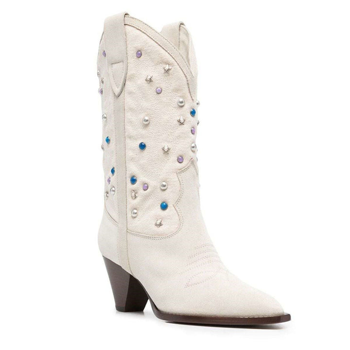 Femme Pyntet Sædler Cowboy Støvler Stilla