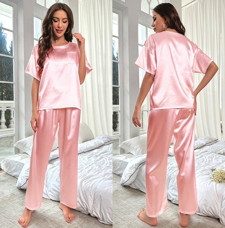 Dame pyjamasæt i høj kvalitet satin Stilla