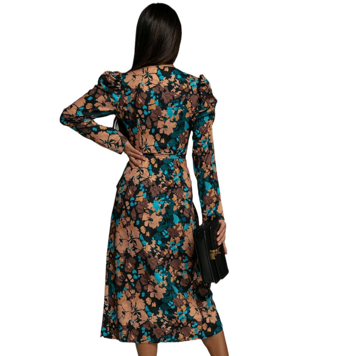 Dame maxikjole med elegant drapering Stilla