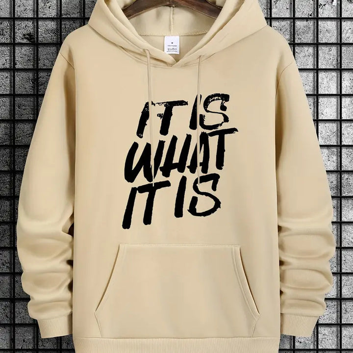Kvinders hoodie med moderne bogstaver og behagelig pasform Skovae