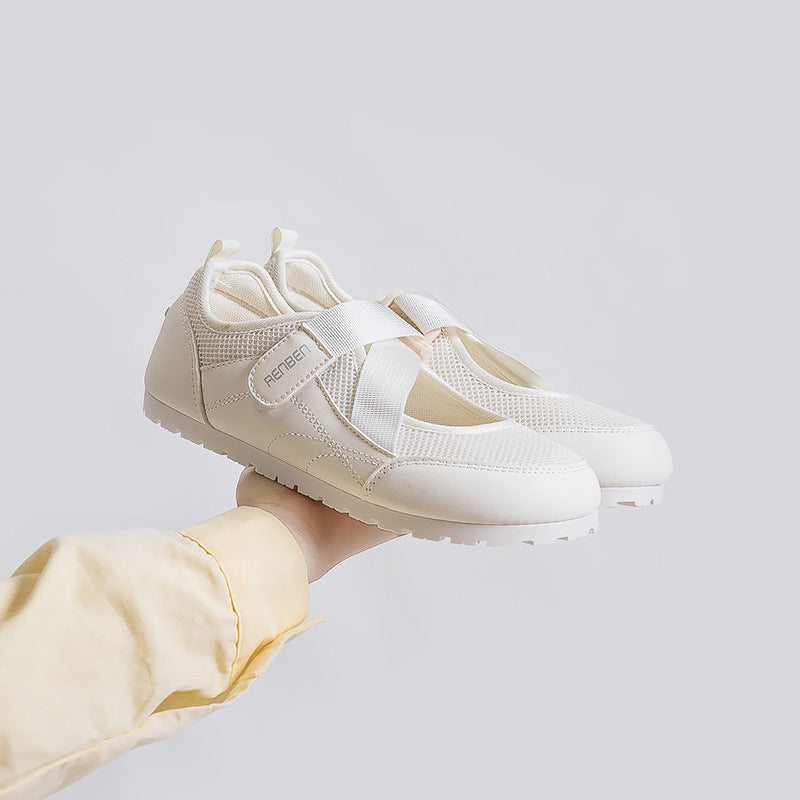 Dame fritids sneakers med elastisk velcro og komfortabel indersål Stilla