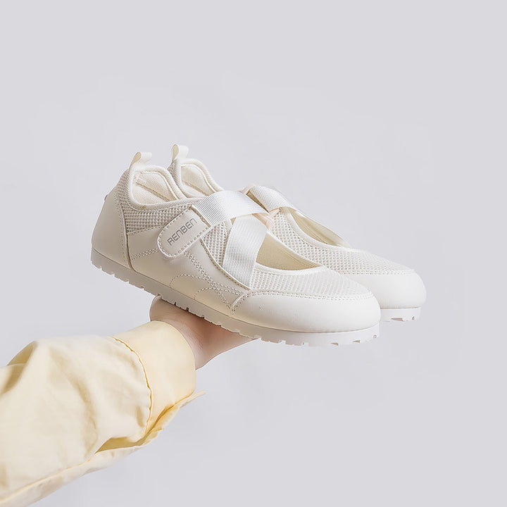Dame fritids sneakers med elastisk velcro og komfortabel indersål Stilla