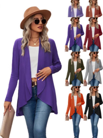Dame cardigan med åben snit og afslappet design Stilla
