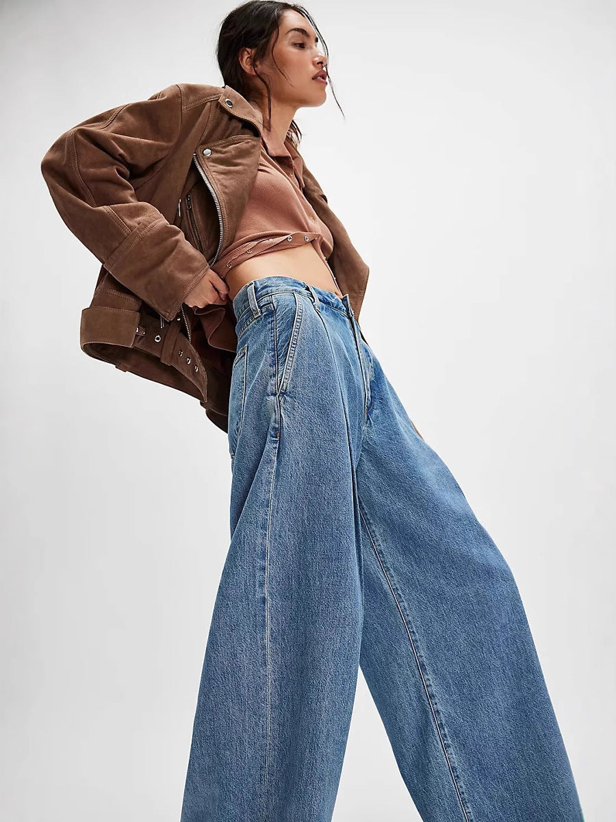 Damer Løst skårne højtaljede jeans med elegant snit og trendy design Stilla