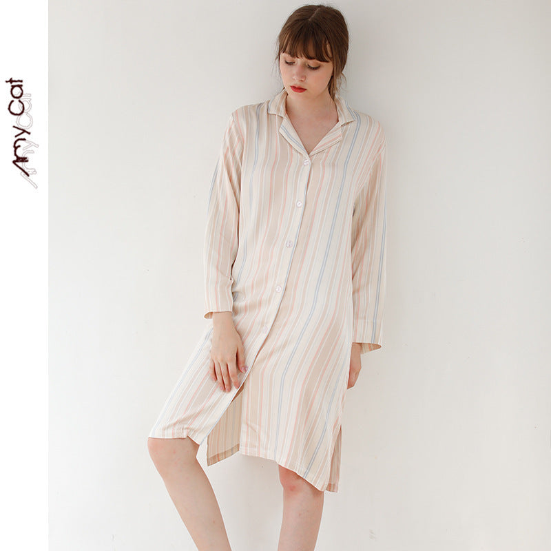 Dame fritids-pyjama-sæt med blomstret print og åndbart satin Stilla