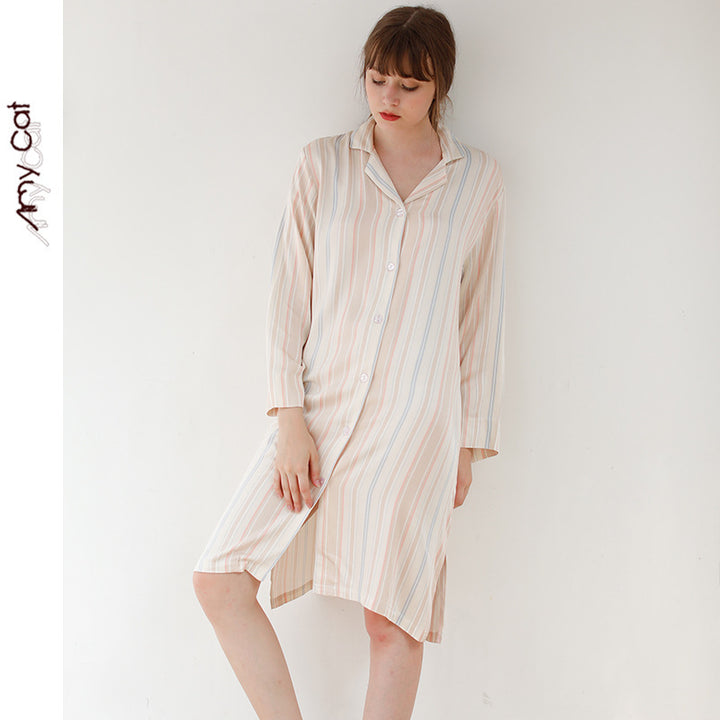 Dame fritids-pyjama-sæt med blomstret print og åndbart satin Stilla