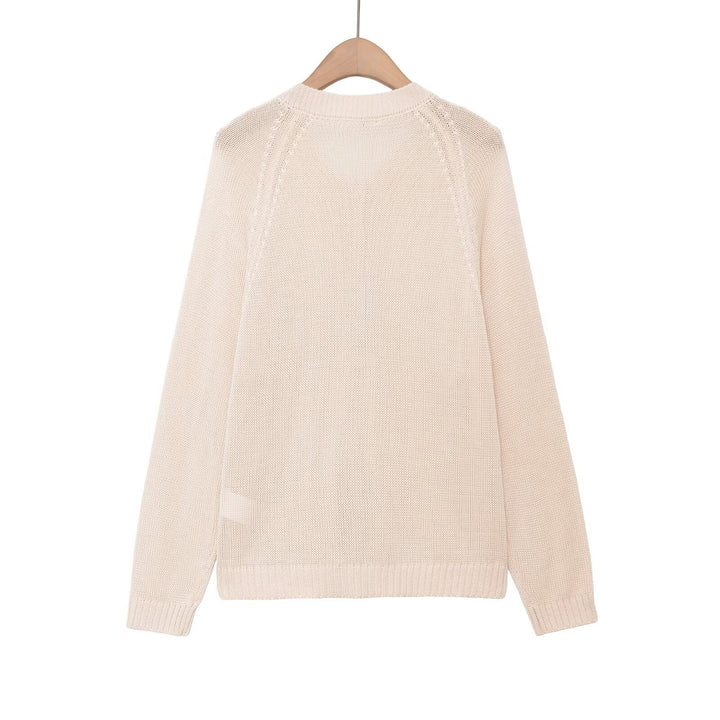 Dame let sweater med knaplukning Skovae