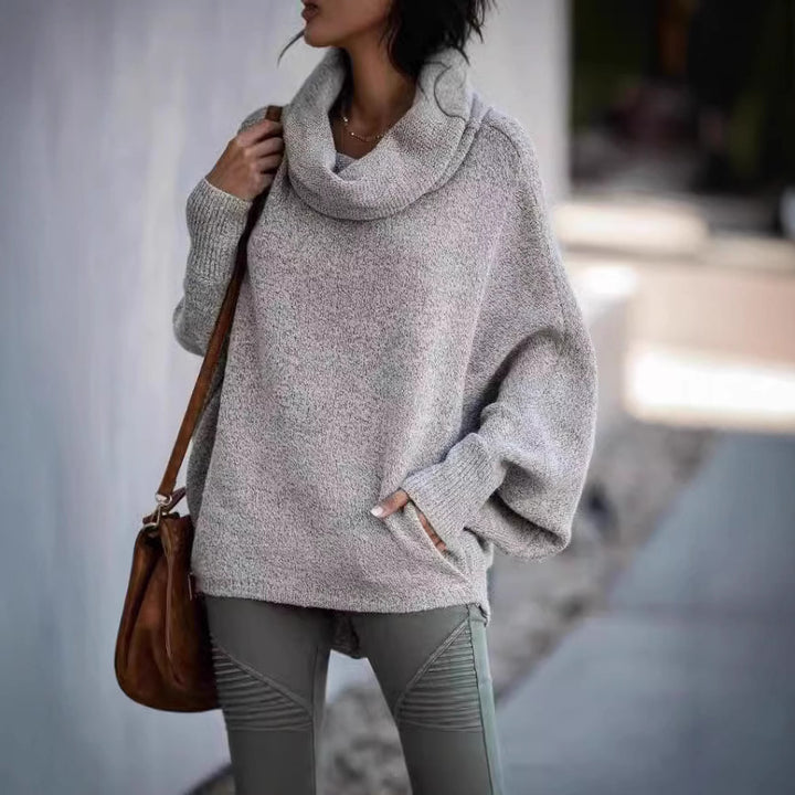 Dame casual turtleneck sweater med brede ærmer Stilla