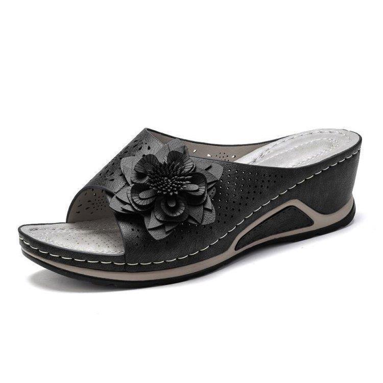 Dame Komfortable Blomsterdekorerede Clogs med ergonomisk Sål Stilla