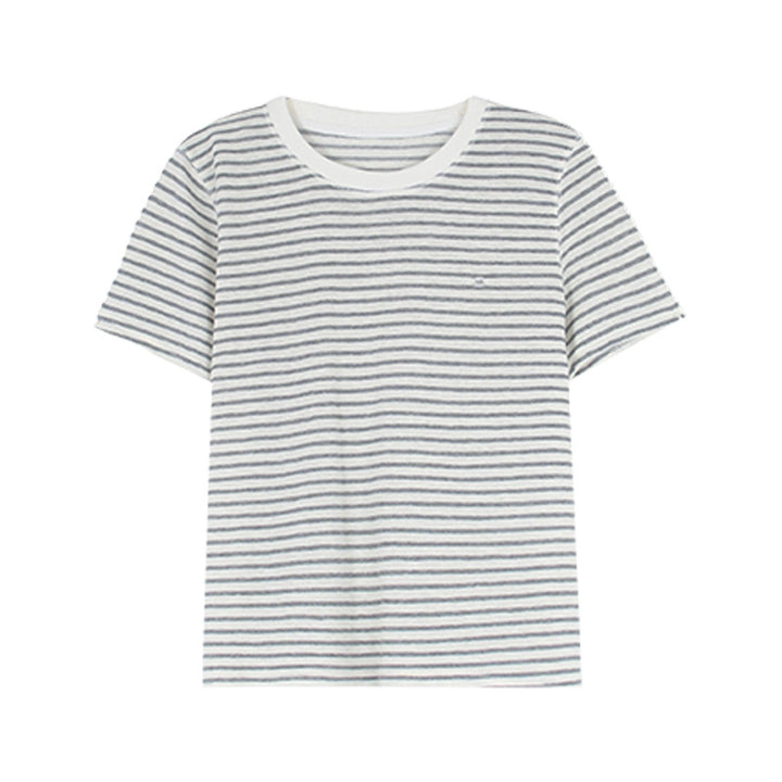 Dame afslappet stribet T-shirt med blødt bomuldsstof og tidløs snit Stilla