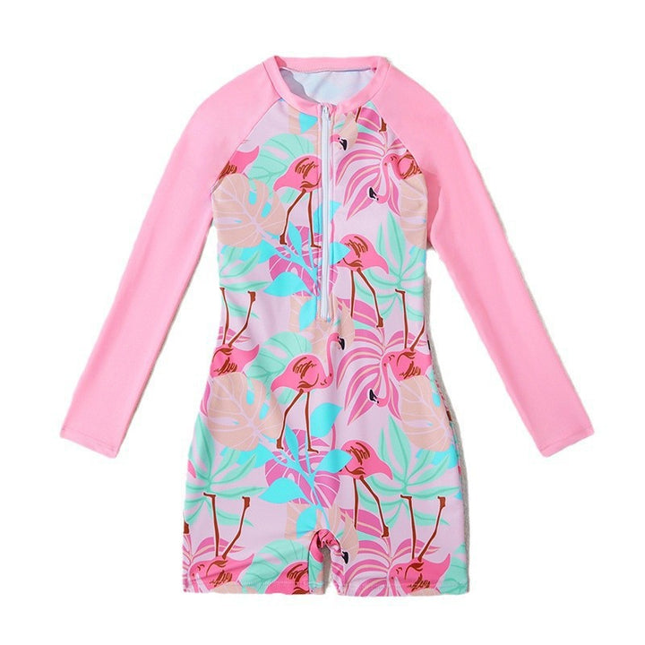 Dame Surfdragt med UV-beskyttelse og farverigt Flamingo-design Stilla
