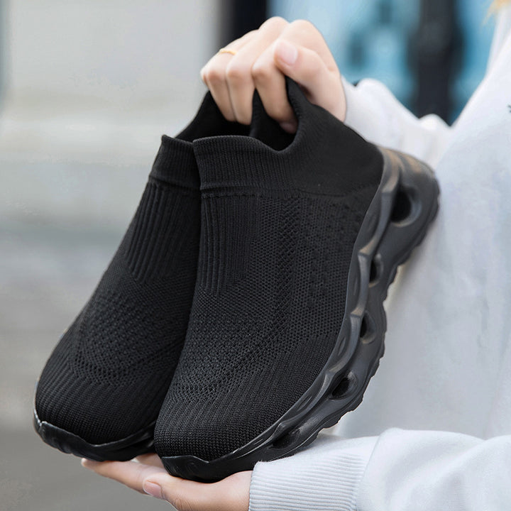 Unisex nan sokke-lignende strikslippers med hul kammer-dæmpning Skovae