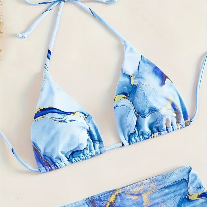 Dame Triangel-Bikini med moderne omslagsskørt Skovae