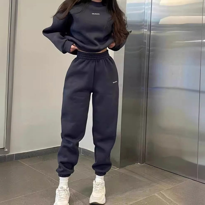 Kvinders sveddragt med moderne oversized pasform og elastisk talje Skovae