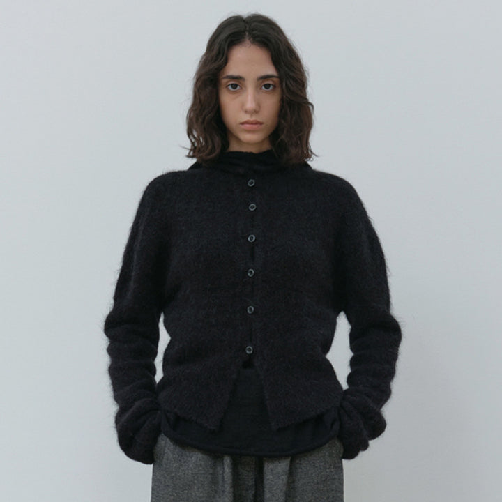 Dame blød og hyggelig strik cardigan i mohair-blanding Stilla