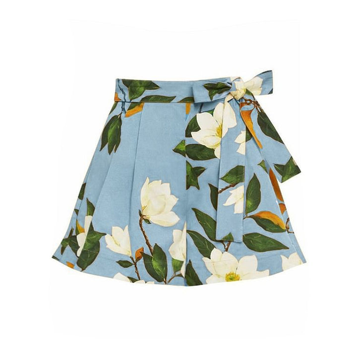 Dame heldragt badedragt med blomsteret indpakningsnederdel og moderne one-shoulder-design Stilla