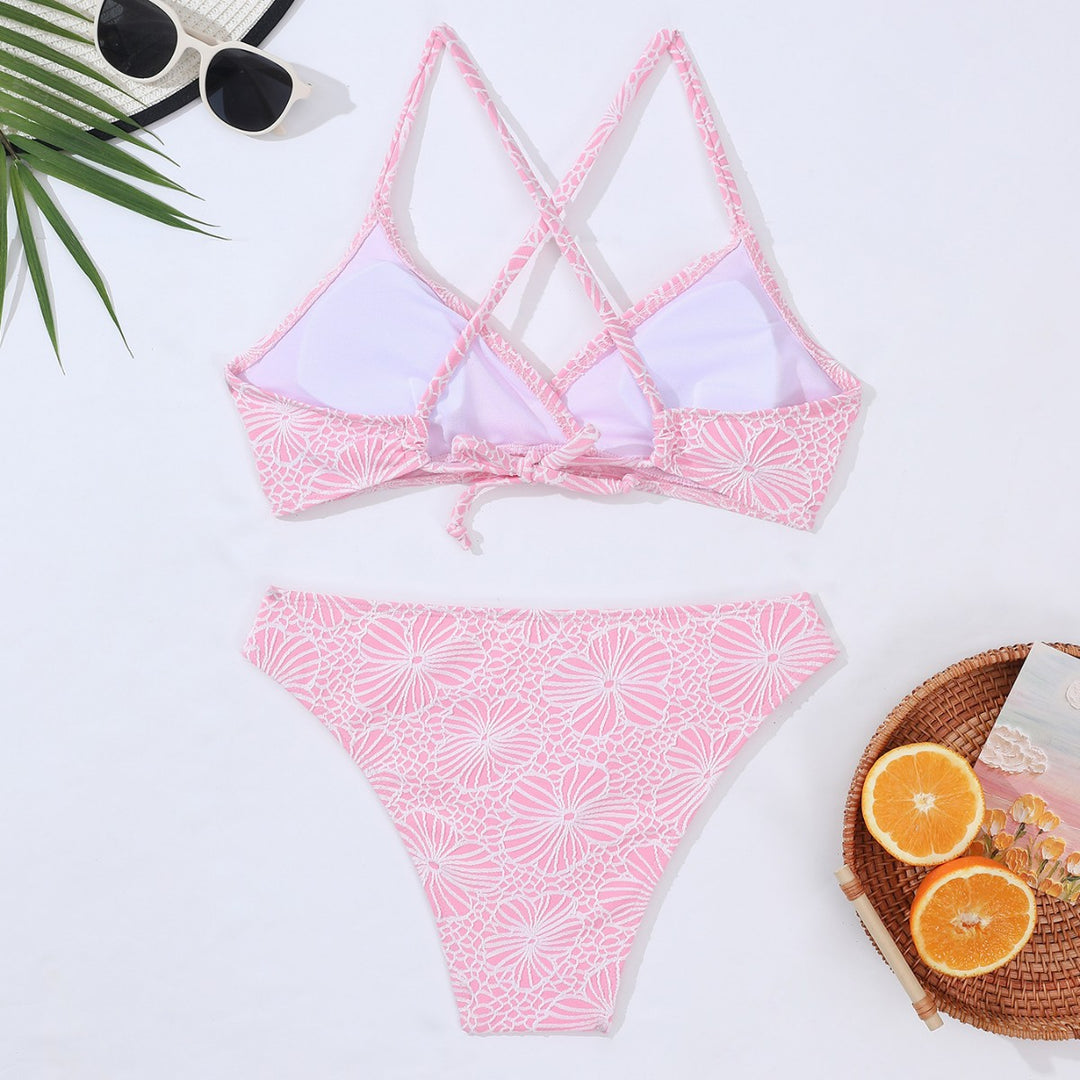 Dame bikini sæt med floralt design og komfortabelt snit Skovae